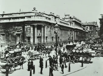 Banco da Inglaterra, Threadneedle Street, Cidade de Londres, 1890