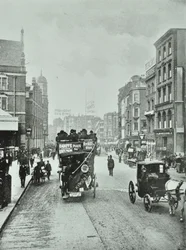 Bishopsgate: norte da Liverpool Street, Londres, 1890