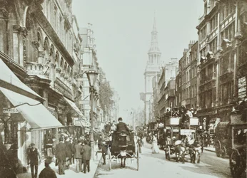 Cheapside, olhando para o leste, cidade de Londres, 1890