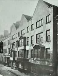 Fetter Lane, traseira do Barnards Inn, cidade de Londres, 1879