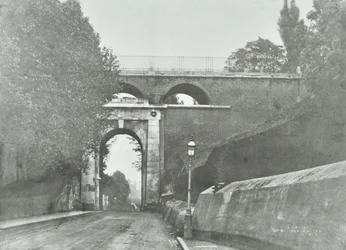 Highgate Archway, Archway Road Bridge: visão geral da ponte velha, 1896
