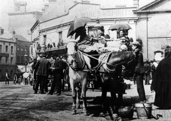 Táxis de cavalo, Oxford Street, Kidderminster, 1910