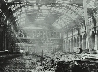 Estação Kings Cross: obras em andamento, 1862