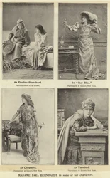 Madame Sara Bernhardt em alguns de seus personagens