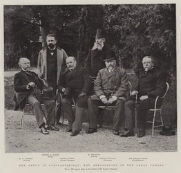 A crise em Constantinopla, os embaixadores das grandes potências