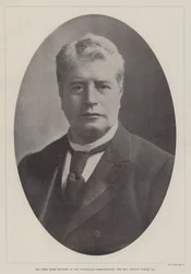 O Primeiro Primeiro Ministro da Comunidade Australiana, o Honorável Edmund Barton, QC