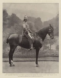 O imperador alemão no uniforme em que ele visitará a Terra Santa