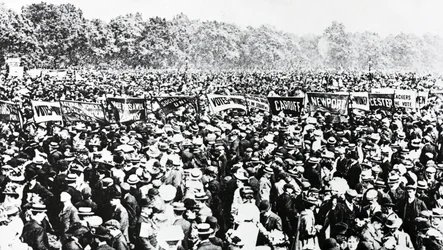 Os Grandes Votos para Demonstração Feminina em Hyde Park, domingo, 12 de junho de 1908