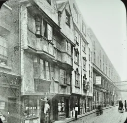 Wych Street, Westminster LB: olhando para o oeste, 1890