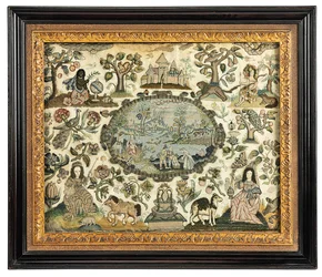 Uma gravura de Charles II da África e do Novo Mundo, c.1660-70