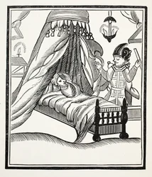 Uma conta completa, verdadeira e particular, ilustração dos Chap-livros do século XVIII por John Ashton, bar. 1882