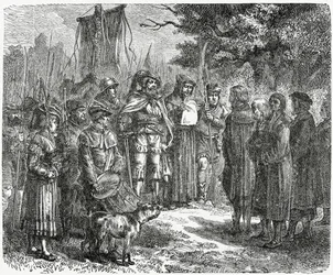 Um cavaleiro ladrão exigindo tributo, 1882