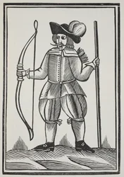 Um conto verdadeiro de Robin Hood, ilustração dos Chap-livros do século XVIII por John Ashton, bar. 1882