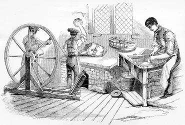 Um dia nas obras da Royal Porcelain, Worcester, 1843