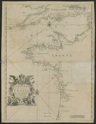Uma nova Carta das Costas do Mar de França, juntamente com o Chanell inglês, c.1730 (litho)