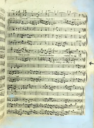 Uma página de uma das duas únicas cópias conhecidas da primeira impressão do Messias de Handel em Londres (impresso)