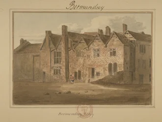 Abadia de São Salvador, Bermondsey, 1809 (wc no papel)