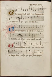 Adicionar MS 31922, f. 37v, "Green Groweth the Holly" de Henrique VIII (velino)