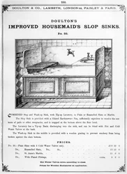 Propaganda para &39;Lavatórios de Dona de Casa Melhorada de Doulton&39;, c.1880s