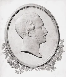 Albert, Príncipe Consorte da Grã-Bretanha e Irlanda, gravado por C. Chabot, de "Old England&39;s Worthies" de Lord Brougham e outros, publicou Londres, em 1880