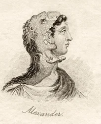 Alexandre, o Grande, do "Dicionário Histórico de Crabb", publicado em 1825