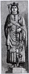 Alfonso X (1221-84) "o Sábio", rei de Castela, ilustração de "Ciência e Literatura na Idade Média e na Renascença", escrita e gravada por Paul Lacroix, 1878