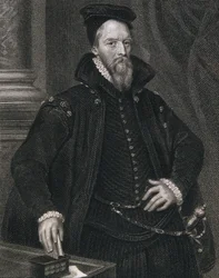 Ambrose Dudley (c.1528-90), de &39;British&39;s Portraits&39;, de 1823 (gravura)