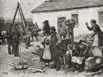 Uma família irlandesa é despejada da sua casa devido ao não pagamento do aluguer, Irlanda