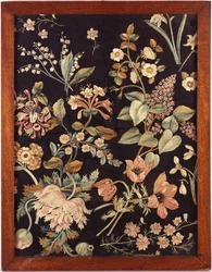 Um painel bordado no estilo da Sra. Delany