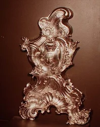 Andiron por Philip Jacob Drentwelt, 1747-49 (prata)