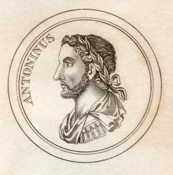 Antoninus Pius, do &39;Crabb&39;s Historical Dictionary&39;, publicado em 1825