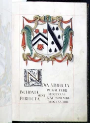Arquivo 3693 fol.2 Brasões de Armas de um Livro de Benefícios dos Novos Edifícios, Oxford