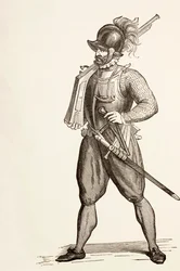 Arcabuzeiro do século XVI, c.1880