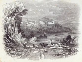 Castelo de Arundel e cidade, de &39;The Illustrated London News&39;, 20 de setembro de 1845 (gravura)