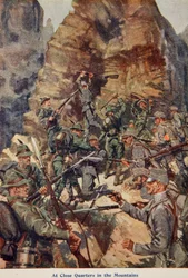 Em Quarters Close nas Montanhas, ilustração de Told in the Huts: O Livro de Presentes da ACM, publicado em 1916