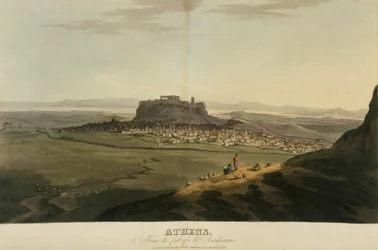 Atenas, ilustração de "A journey through Albania, and other provinces...to Constantinople, during the years 1809-1810" de J.C. Hobhouse