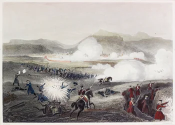 Battle Of Kars (gravura colorida)