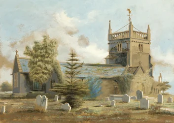 Igreja Velha Bedminster (óleo sobre papel)