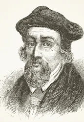 O bispo Nicholas Ridley, de «The National and Domestic History of England», de William Hickman Smith Aubrey (1858-1916), publicado em Londres, c. 1890