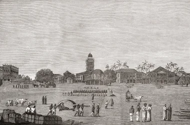 Bombay Green, South Mumbai, Índia, em 1767, de "Uma Breve História do Povo Inglês" por JR Green, publicado em 1893