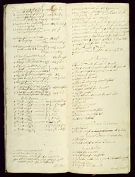 Livro longo dos tesoureiros, mostrando um inventário começando em 1631