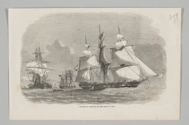 Captura de um navio negreiro ao largo da costa de Cuba