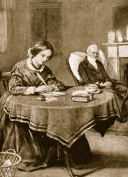 Charlotte Bronte trabalhando em Jane Eyre
