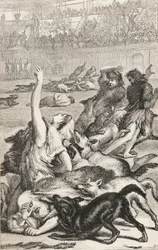 Mártires Cristãos na Arena Romana, c.1865 (gravura em madeira)