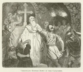Cristãos caçados nas catacumbas