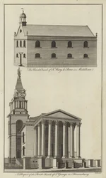 Igreja de St Marylebone em Middlesex e Igreja de St George em Bloomsbury, Londres