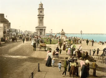 Torre do Relógio, Herne Bay (foto colorida à mão)