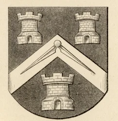 Brasão de armas da Companhia dos Maçons, de "A História da Maçonaria, volume II", publicado por Thomas C. Jack, Londres, 1883