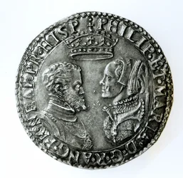 Xelão comemorativo para o casamento de Filipe II de Espanha (1527-98) e Maria I da Inglaterra (1516-58) 1554 (prata)