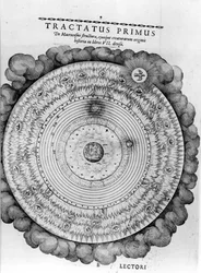 Construção do cosmos, de Utriusque Cosmi Historia, de Robert Fludd, 1619